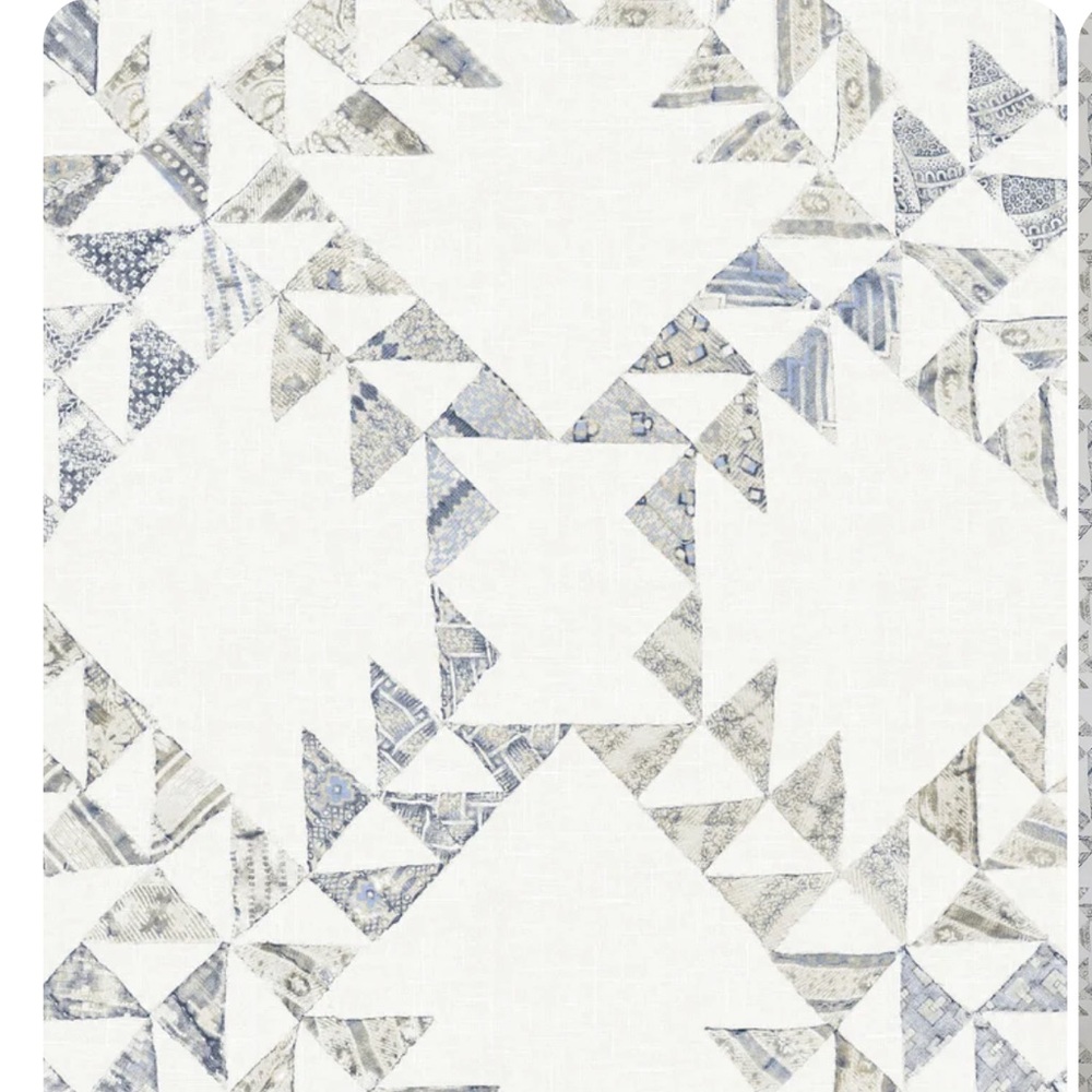 Chesapeake Yellowstone Scrap Quilt Wallpaper in Denim